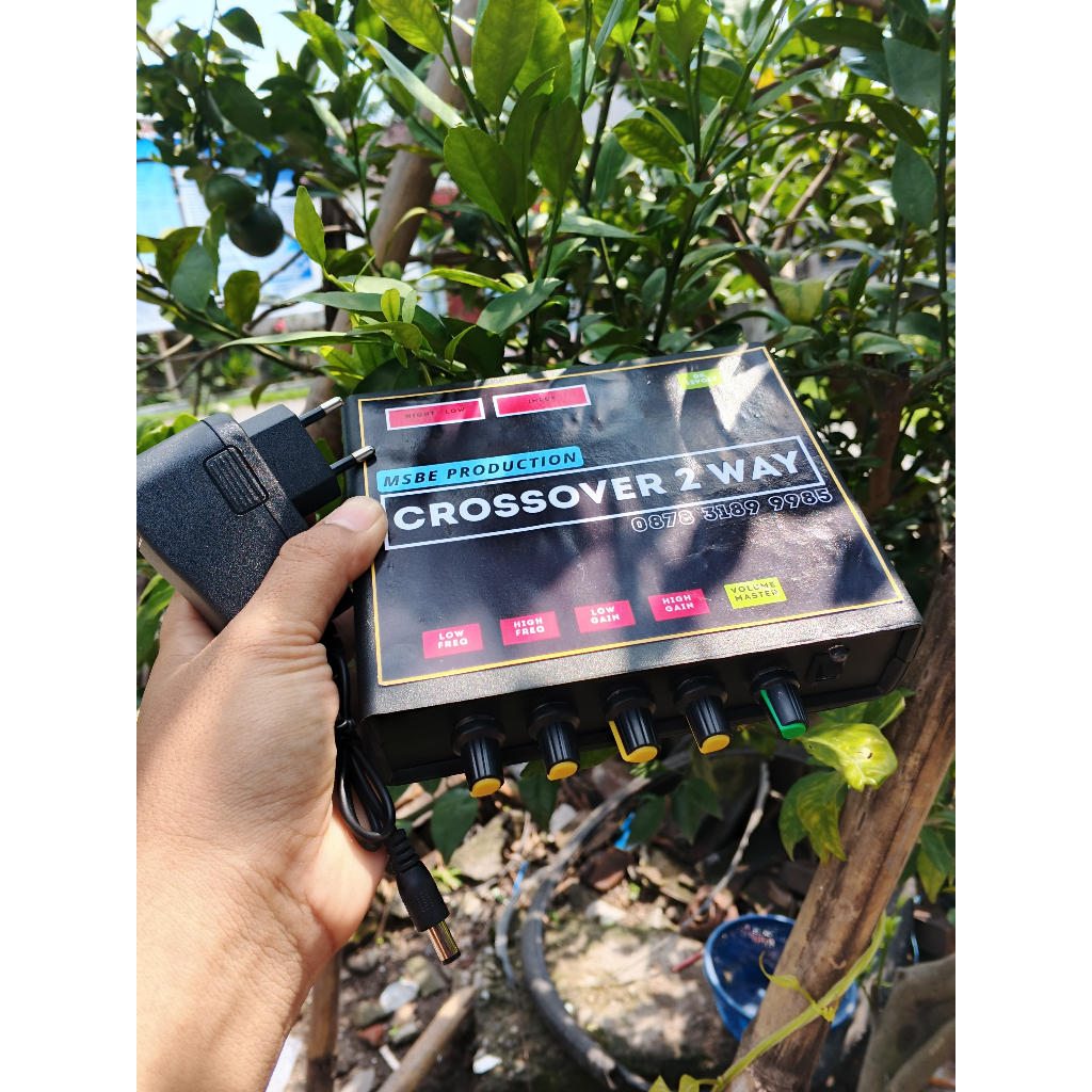 CROSSOVER MINI 2 WAY AKTIF FREE ADAPTOR 12 VOLT 2A , MINI CROSSOVER 2 WAY AKTIF , PEMISAH SUARA LOW 