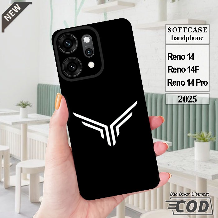 Case OPPO RENO 14  _OPPO RENO 14F  _OPPO RENO 14 PRO  _Casing silikon hitam bening Elastis keren