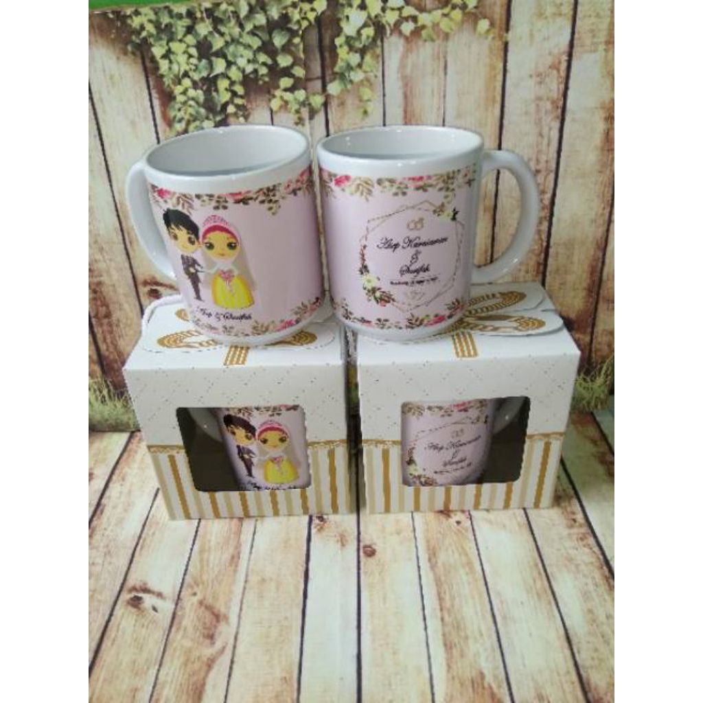 souvenir custom mug/gelas/cangkir keramik sablon foto/nama sendiri