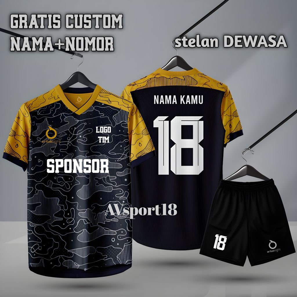 GRATIS SABLON NAMA+NO+SPONSOR+LOGO stelan Jersey DEWASA pria wanita bisa pakai buat tim bola futsal,