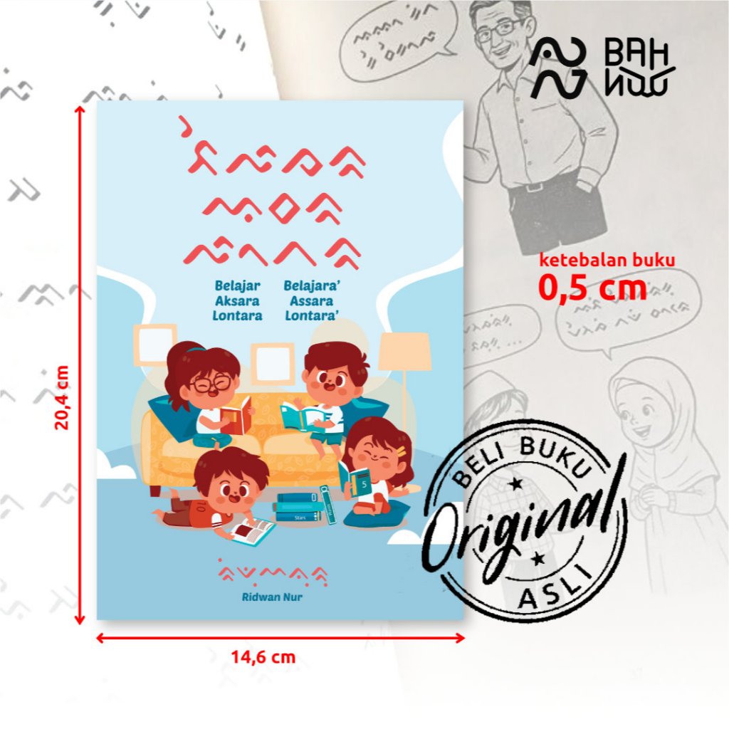 Buku Aksara Lontara - Belajar Aksara Lontara - Karya Ridwan Nur - Aksara Bugis Makassar