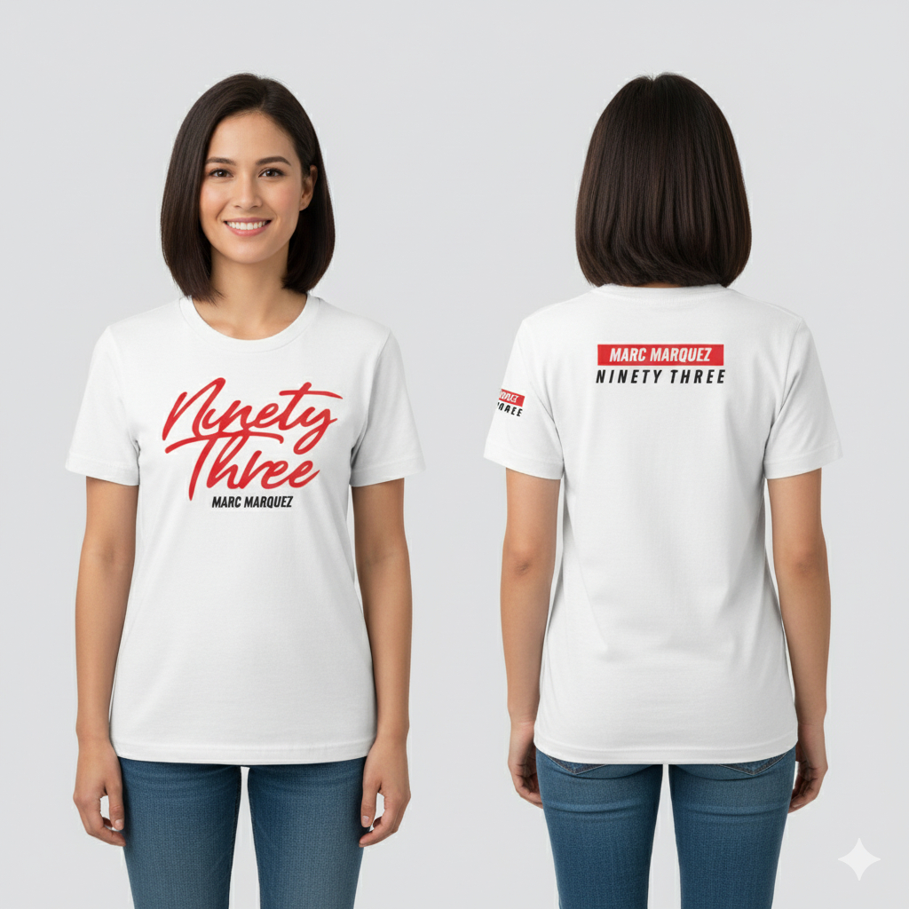 T-shirt Baju Kaos Motogp Marc Marquez ninety three | M - XL | Kaos Motogp Terbaru | Marc Marquez93