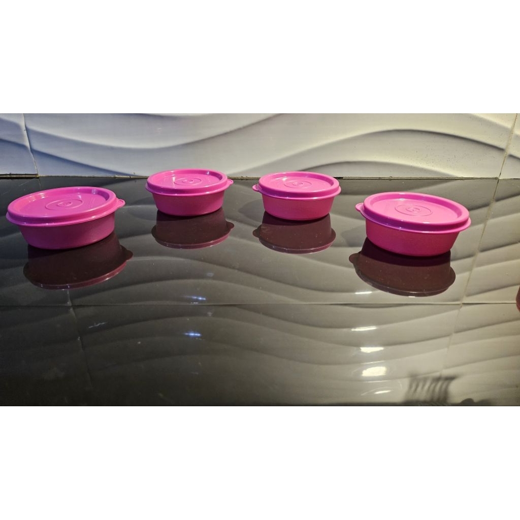 mini bowl 4 pcs tupperware pink