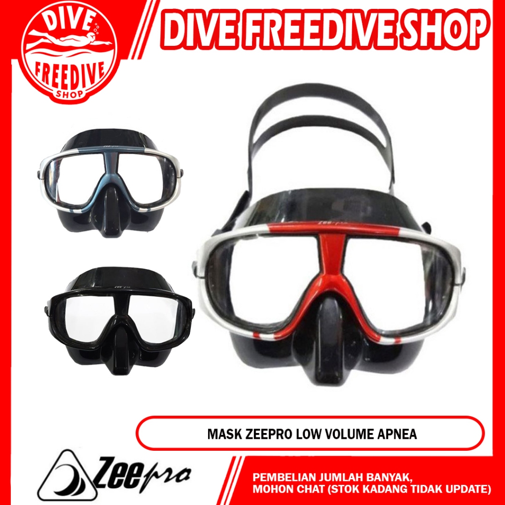 Mask Low Volume Zeepro Apnea Masker Kacamata Selam Scuba Diving Freediving Spearfishing Apnea Freedi