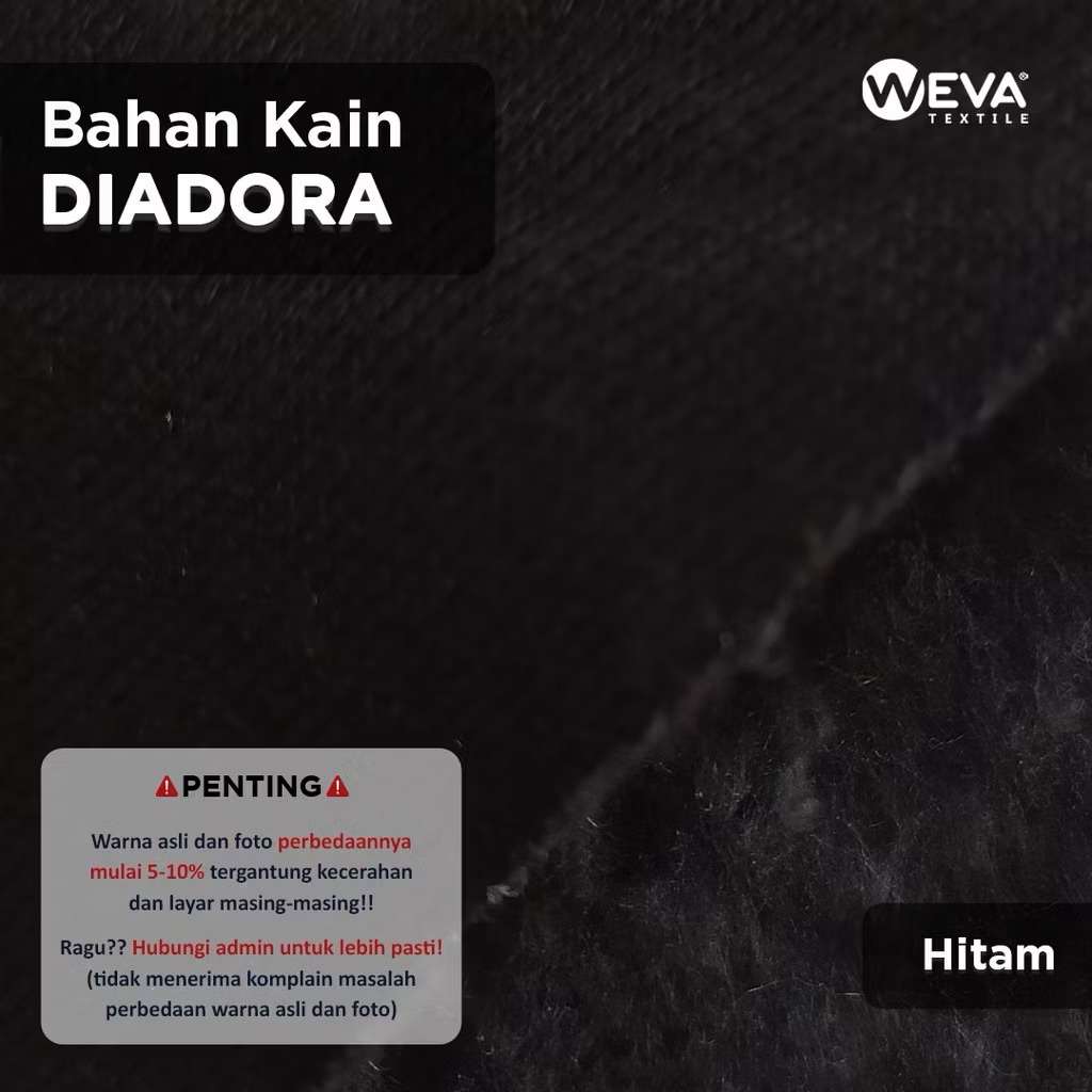 Bahan Kain Diadora Taiwan Kain Jaket & Celana Olahraga Hitam