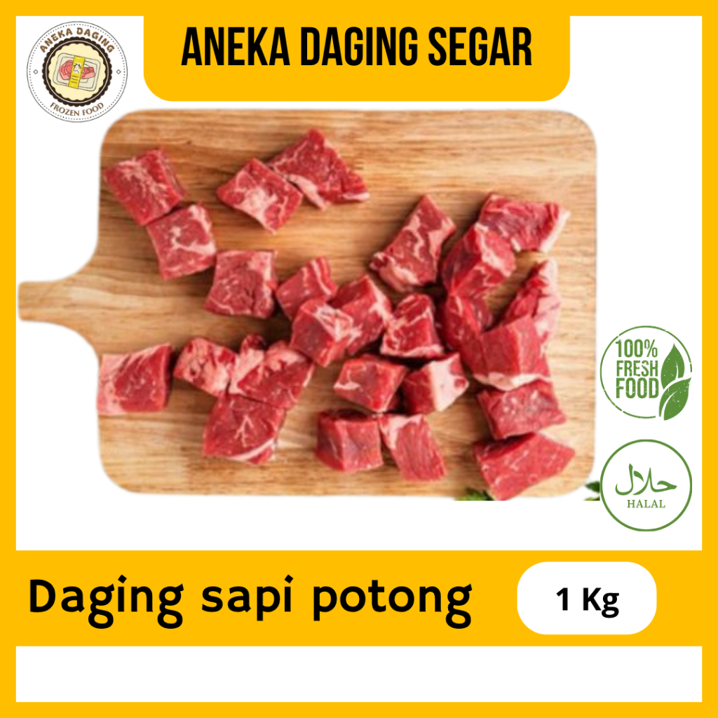 Daging sapi potong rendang premium/Daging rendang 1 kg