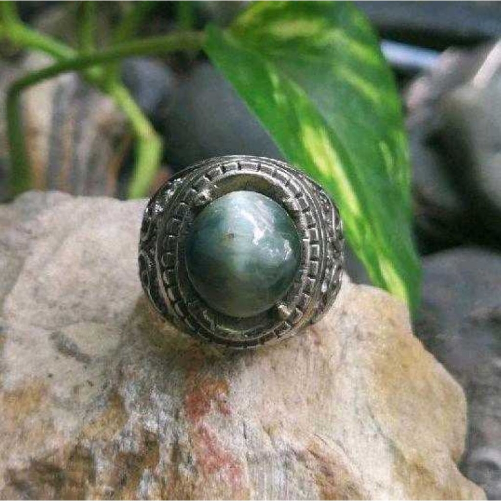 cincin batu akik Pandan Suji natural