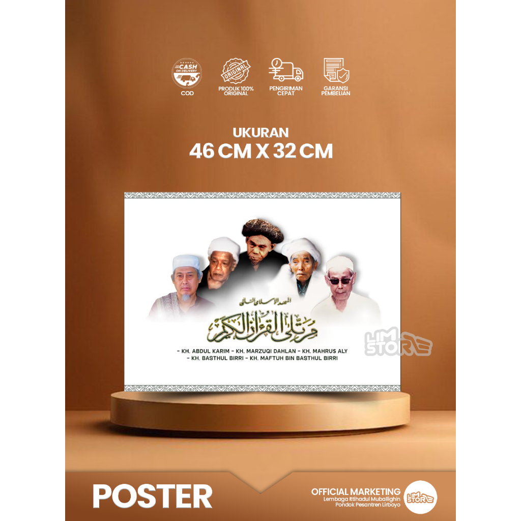 Poster MMQ tokoh beserta masyayikh Ponpes lirboyo kota Kediri Jawa Timur
