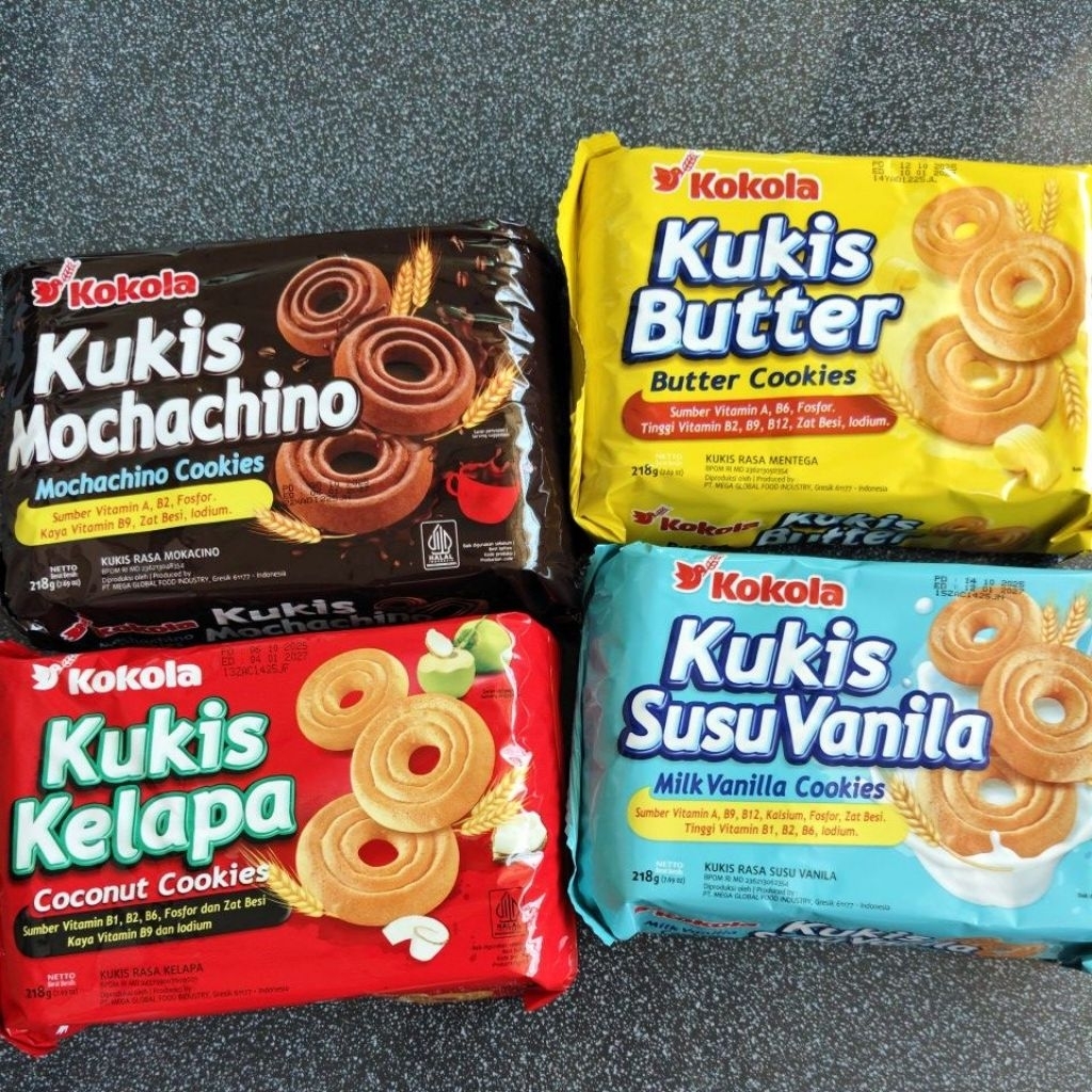 Kokola butter cookies / kukis mentega vanilla mochachino kelapa 218gr