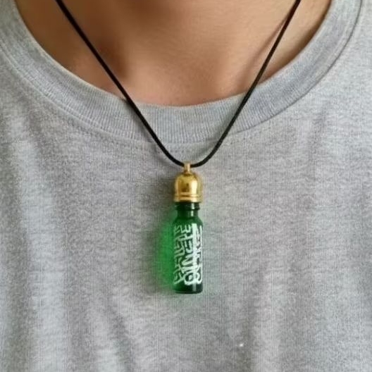 Kalung Liontin Tabung Kaca Kaligrafi Parfum Ukuran 3ml