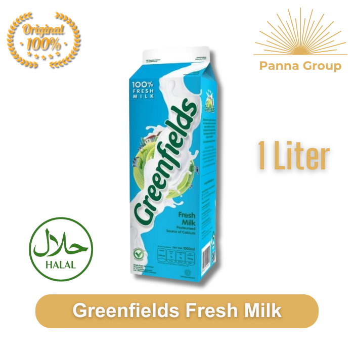 Greenfields Fresh Milk Tanpa Tutup / Susu Greenfields / Susu Segar 1 L / Susu Sapi