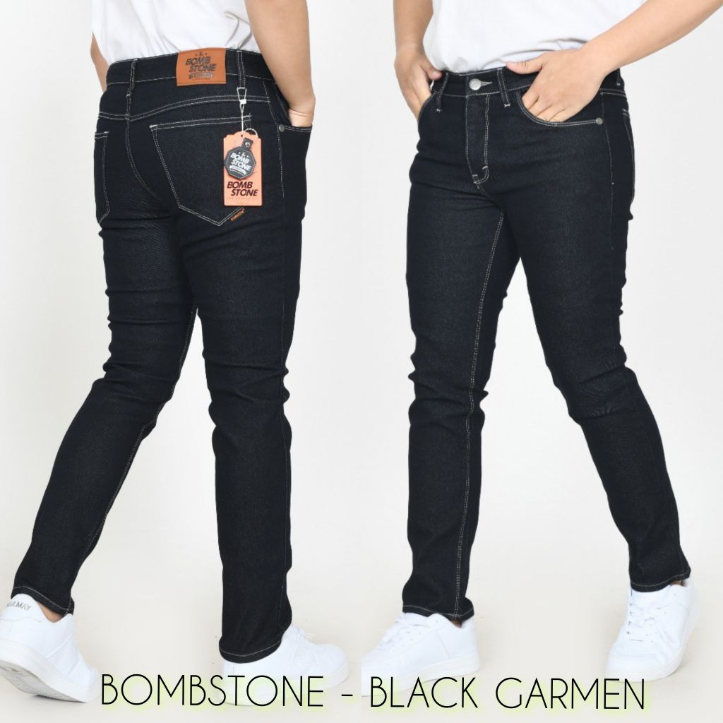 BAR - Celana Jeans Pria Strect Slim fit Celana Jeans Panjang Pria Bahan Tebal