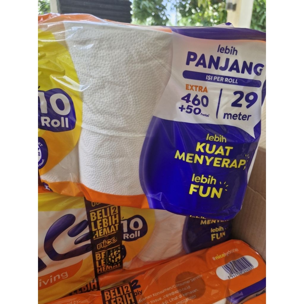 1 Dus isi 12 pack Nice Toilet Tissue Core Emboss [1 Pack isi 10 Roll]