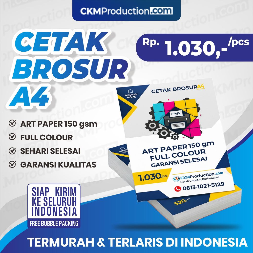 CETAK BROSUR A4 TERMURAH [ 1 SISI / 2 SISI ] || CETAK FLYER A4 || BROSUR A4
