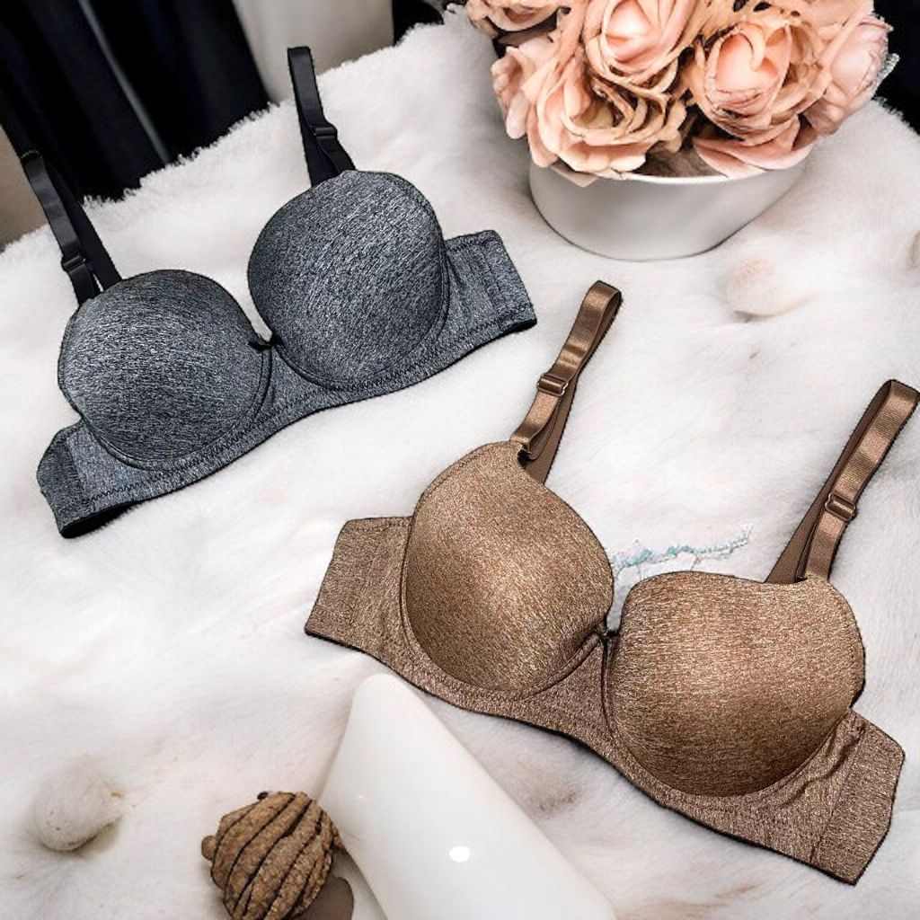 Bra Wanita FELANCY 01177 - Berkawat, Cup 3/4, Kait 2, Ukuran 34B / 36B - Support Nyaman Seharian