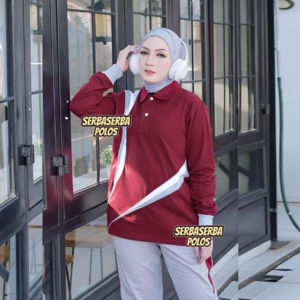 Terbaru Atasan Olahraga Pria Dan Wanita / Seragam Olahraga Berkerah / Kaos Kerah Lengan Panjang