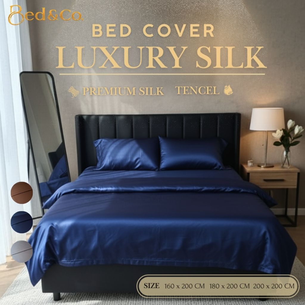 Bed&Co Premium Set Sprei Bed Cover Sutra Tencel 1200Tc