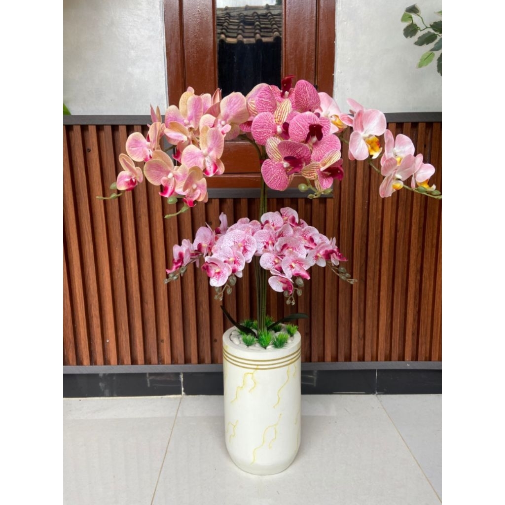 Fulset Bunga Anggrek Latex Super Jumbo Premium Tinggi 100 cm