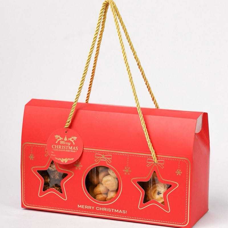 Box Natal Kemasan Toples / Box Kue Natal / Box Kue Kering 3 Toples