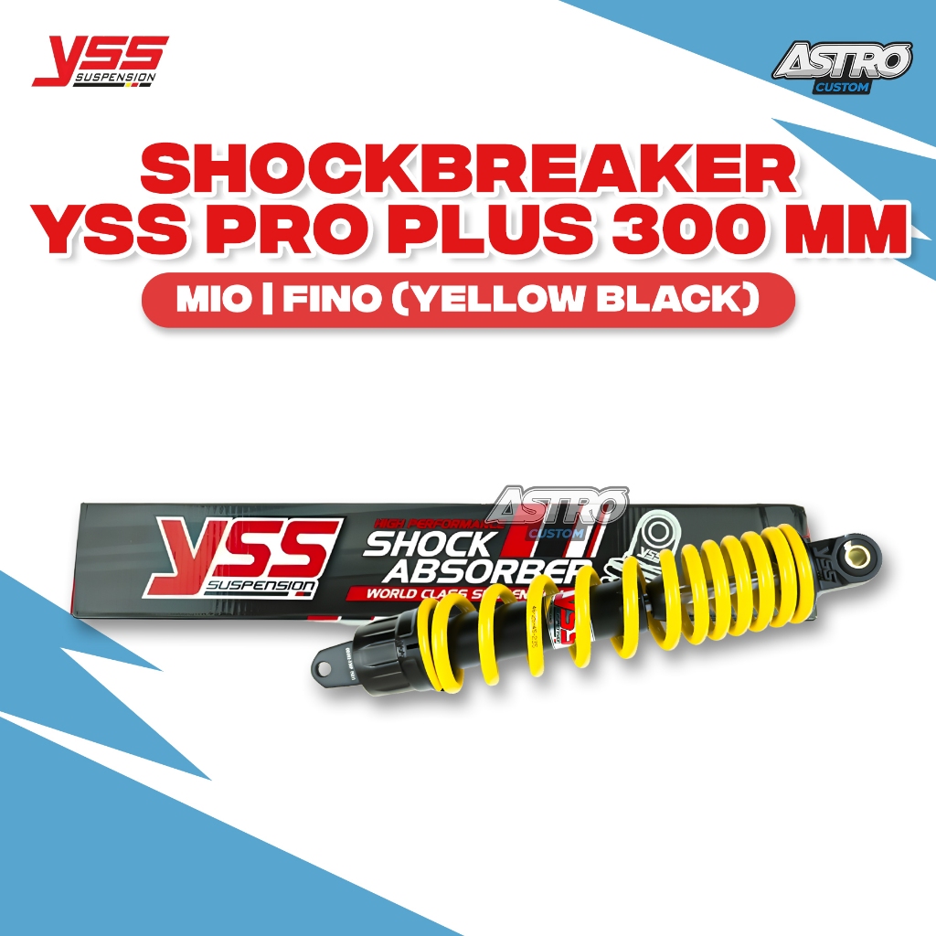 Shockbreaker Shock Single YSS Pro Plus Mio Karbu M3 125 Fino Beat Scoopy Genio 300MM Shock Belakang