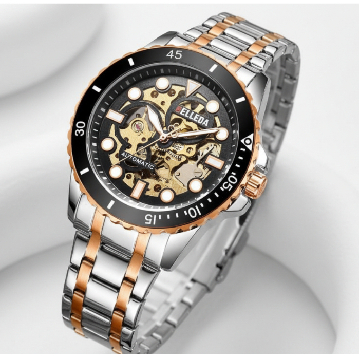Jam Tangan Pria Belleda 9352 Otomatis Business Waterproof Casual Watch Anti Air 3Atm Watches