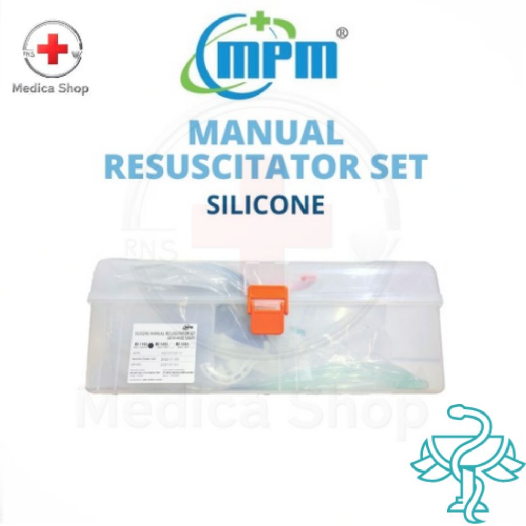 MPM Manual Resuscitator Set Silicon/amubag silicone/alat bantu pernafasan