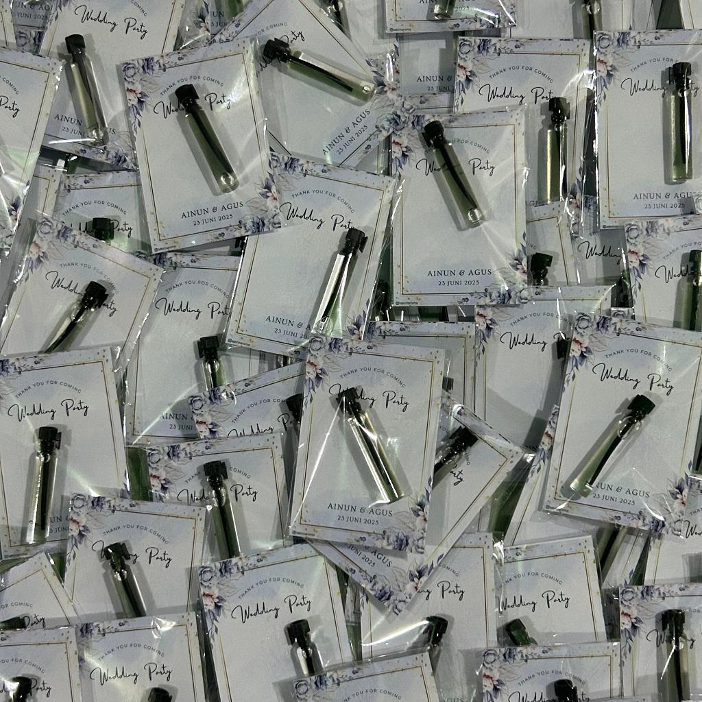 (Isi 100 Pcs) Souvenir Parfum Wedding Pernikahan Custom | Souvenir Parfum Lidi