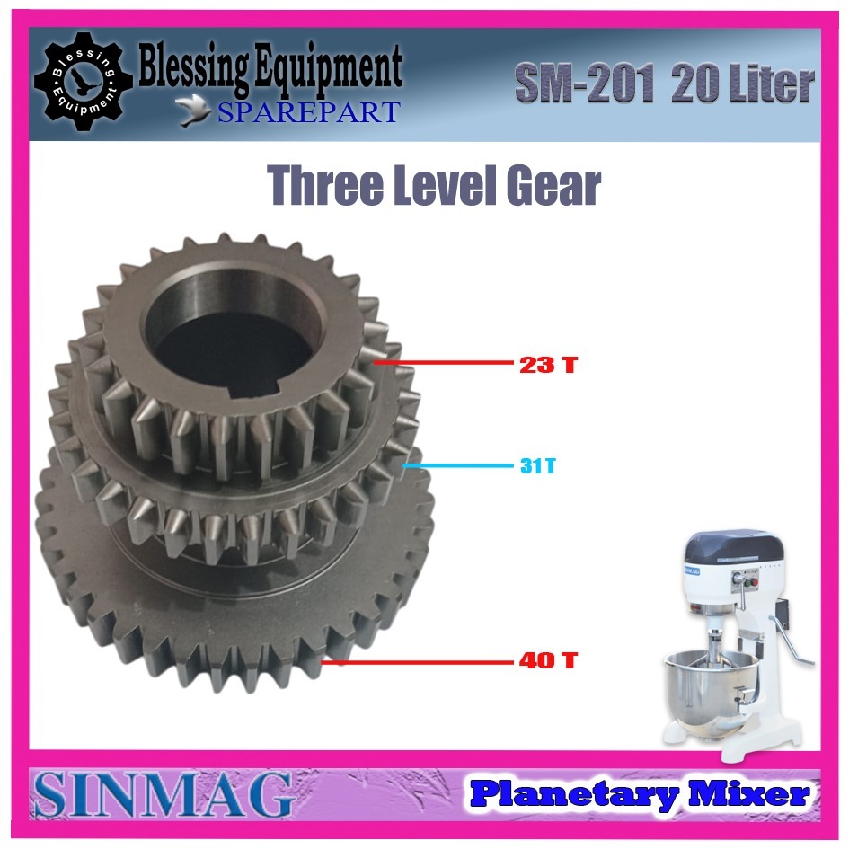 SM-201 / LP-201 Sparepart  Gigi Susun Mixer Planetary Sinmag Lungpang