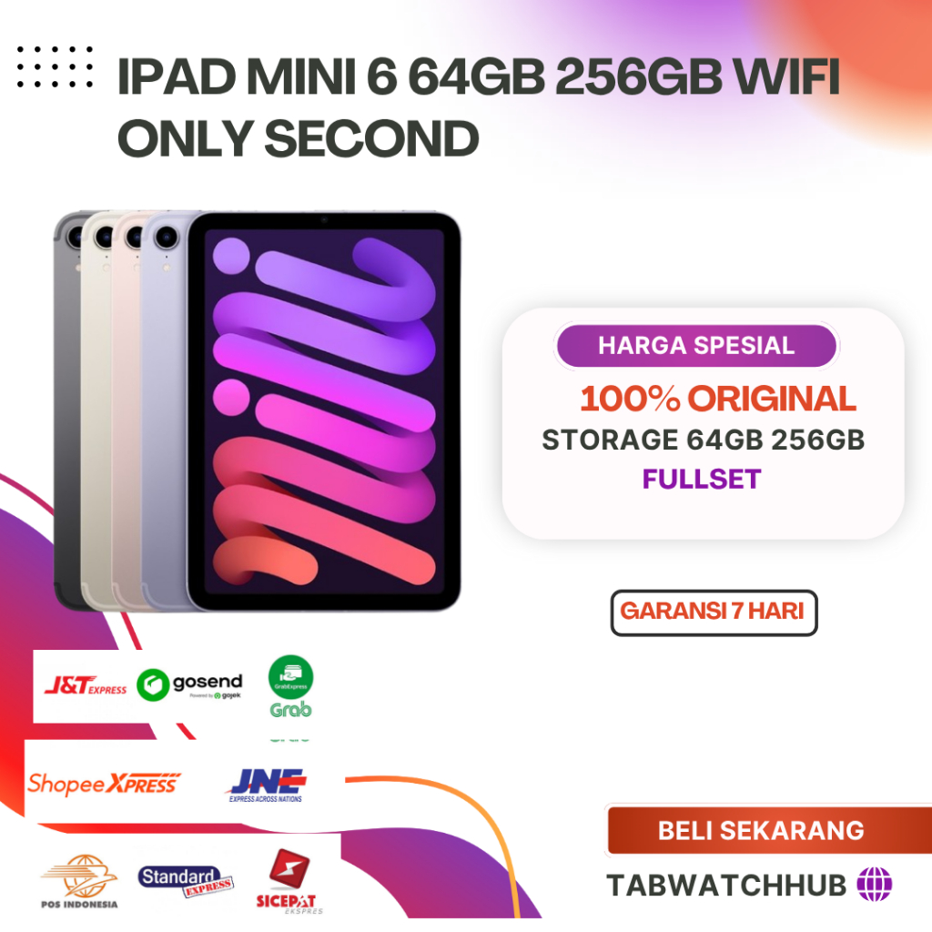 Ipad Mini 6 64GB Wifi Only Second Original-Twh