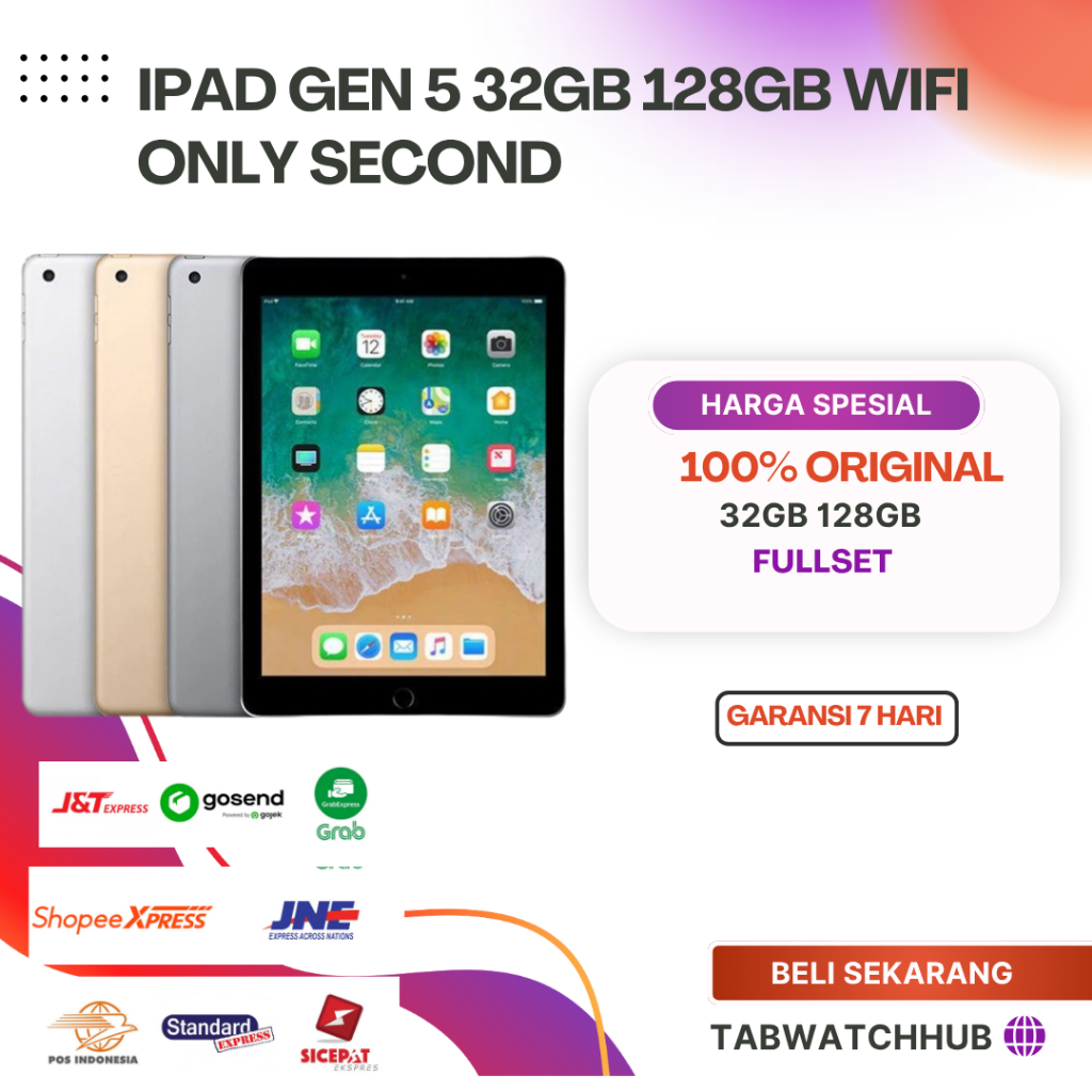 Ipad 5 32GB 128GB Gen 5 Wifi Only Second