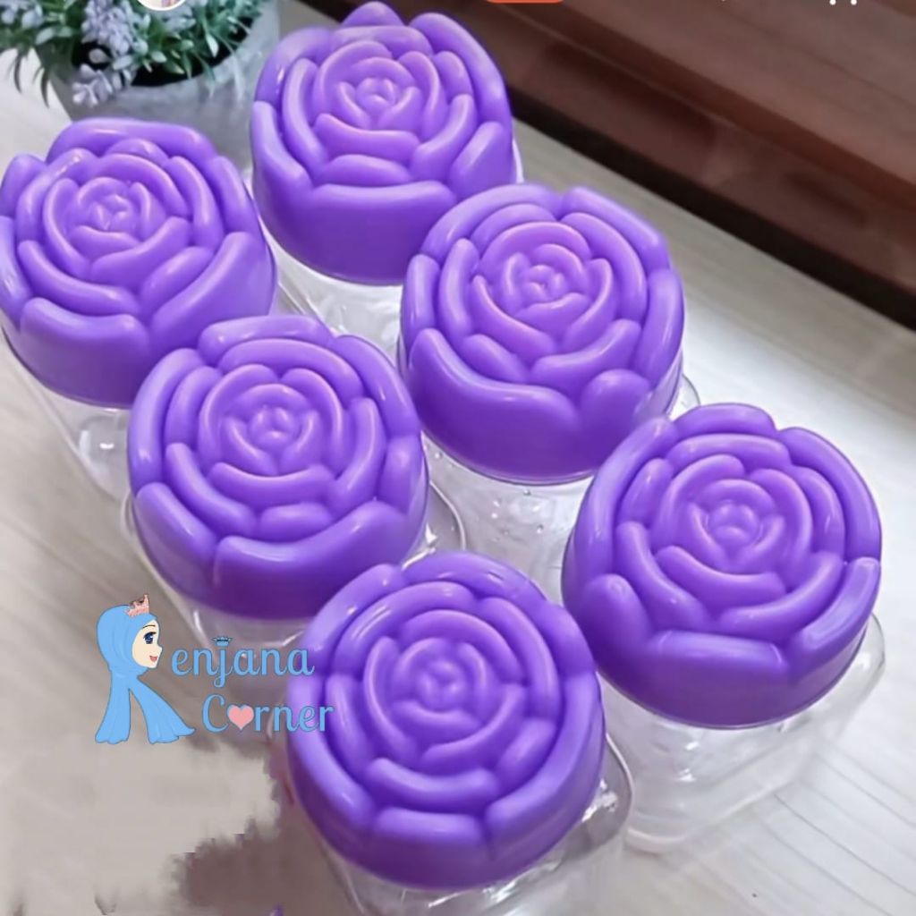 Botol Bumbu Mawar Ungu Pink Toples Bumbu Dapur Rose Stiker Bumbu Dapur 81pcs