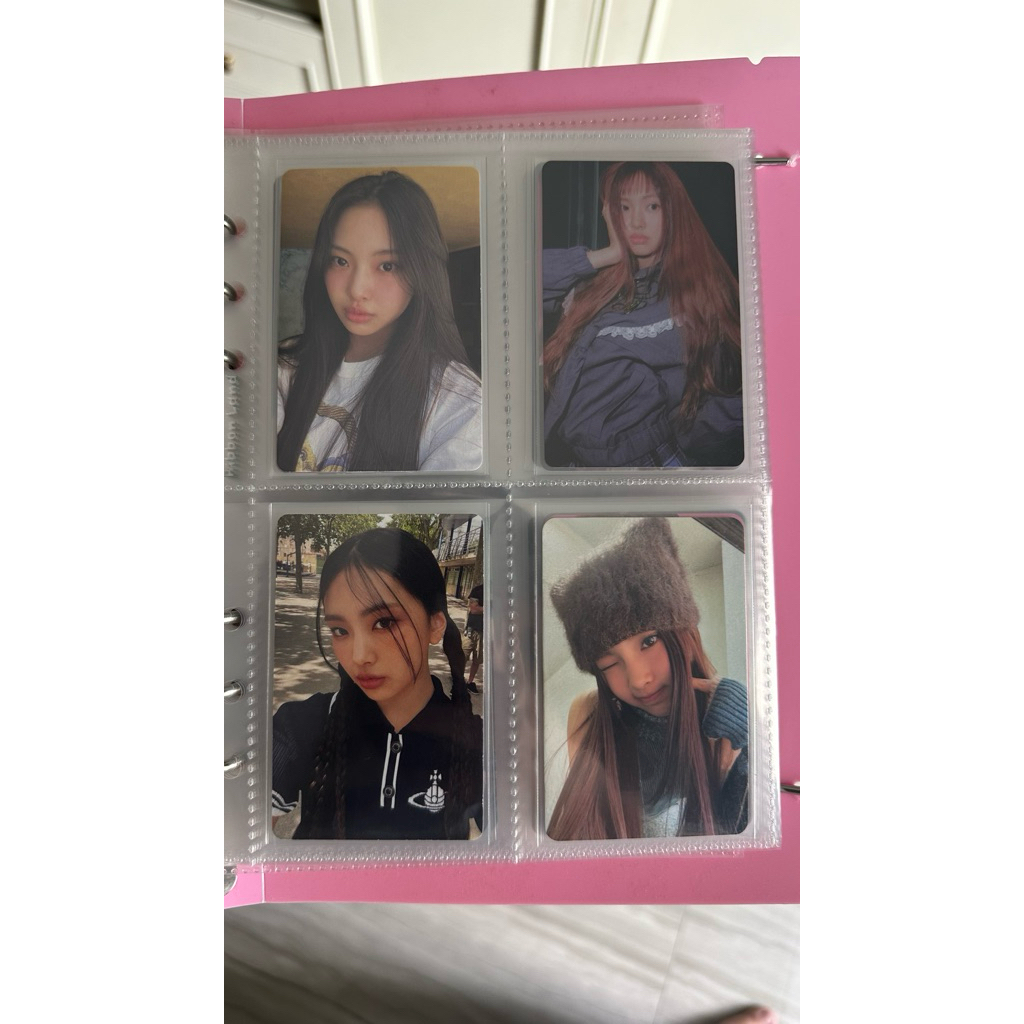 photocard newjeans hyein 1st ep debut & omg bluebook, weverse, bag limited, message card, pob