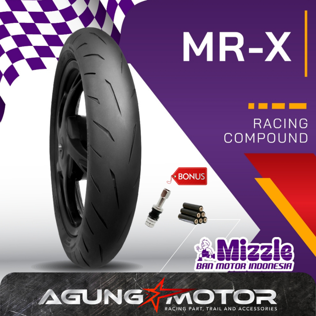 Ban Motor Mizzle MR X 80/80-14 90/80-14 Tubeless Racing Soft Coumpond