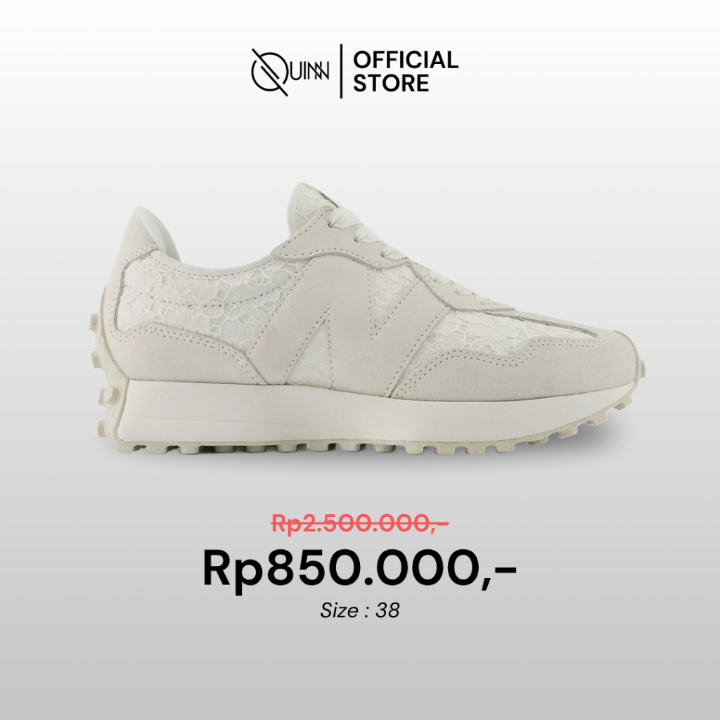 Sepatu 327 All White WS327LCB Sneakers Running Olahraga Gym Lari Wanita