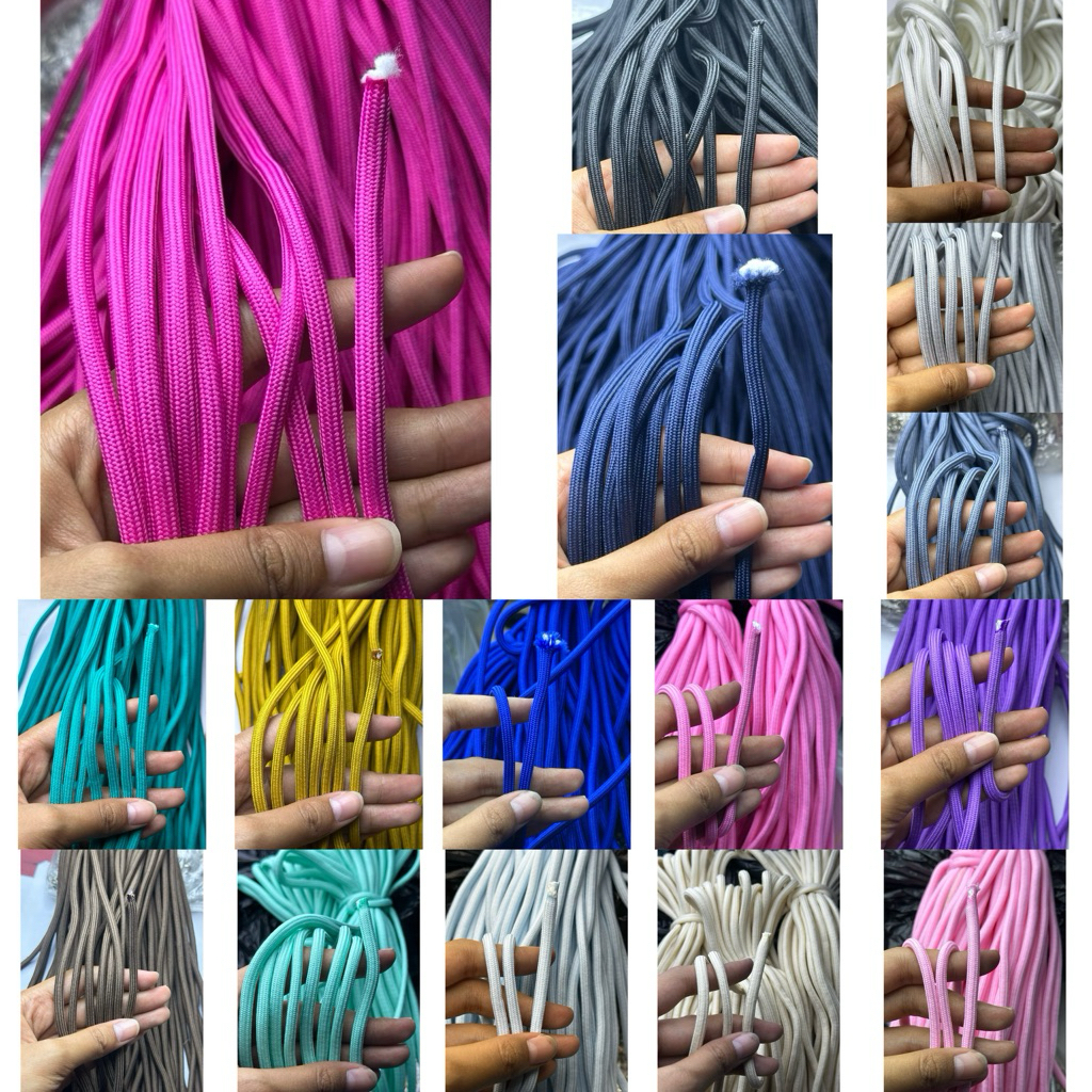 (5 METER) TALI PARACORD POLOS WARNA 5mm / TALI PARACORD / TALI STRAP PHONE
