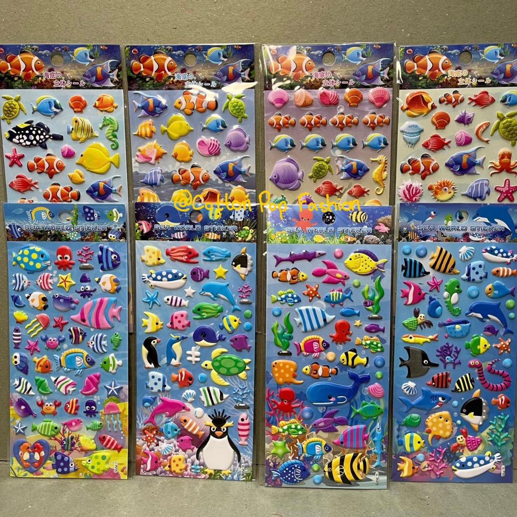 Stiker Ikan Laut Hewan Paus