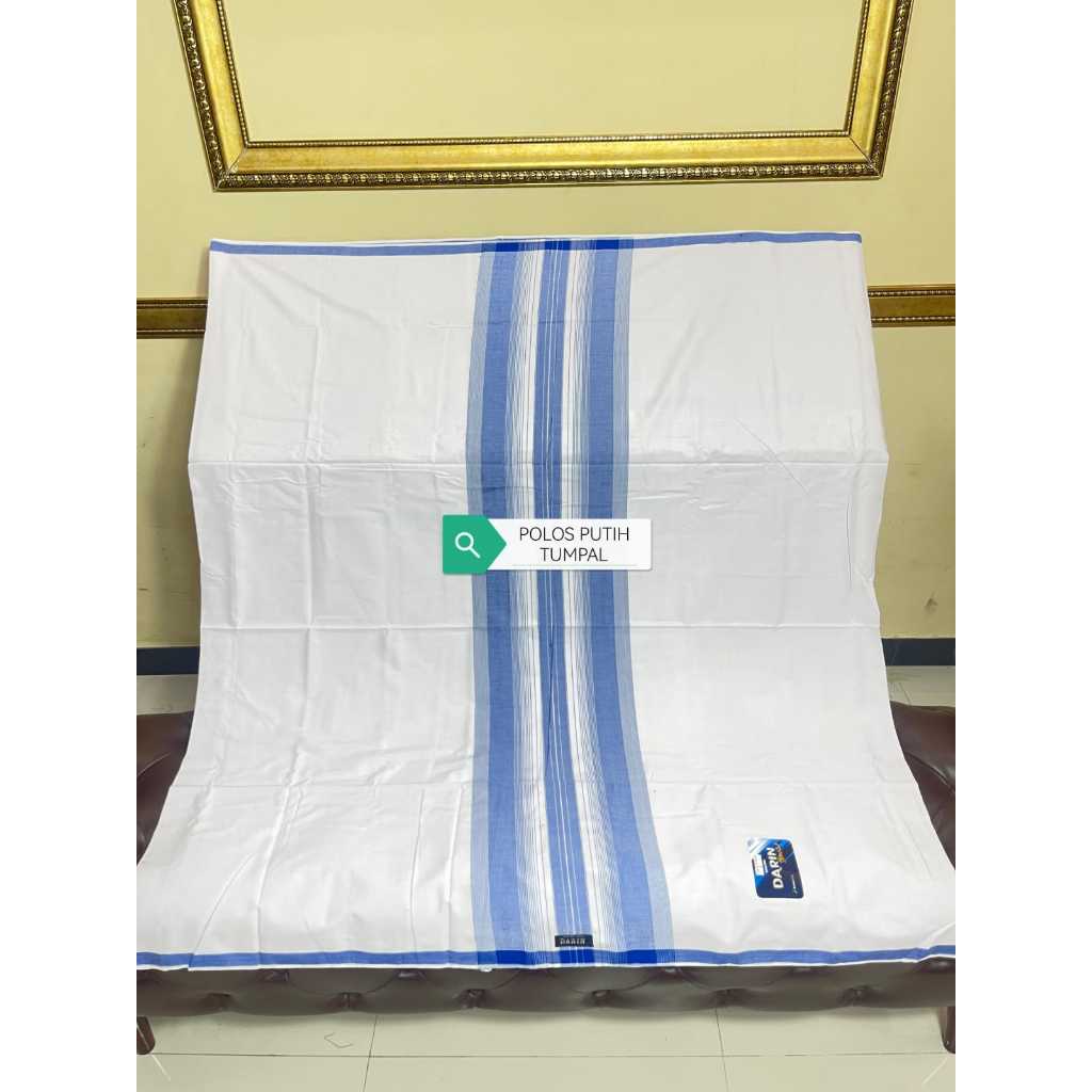 BISA COD - SARUNG DARIN PUTIH HITAM POLOS TUMPAL