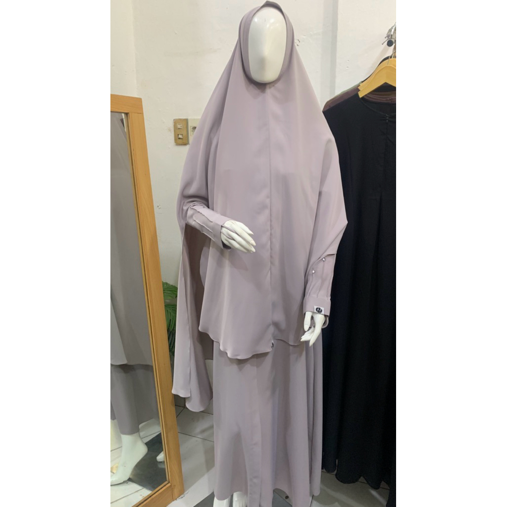 abaya Tangan Resleting payet