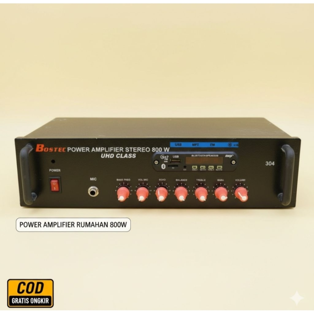 POWER AMPLIFIER 800WATT+USB BLUTUT+KARAOKE NYES JADIAN