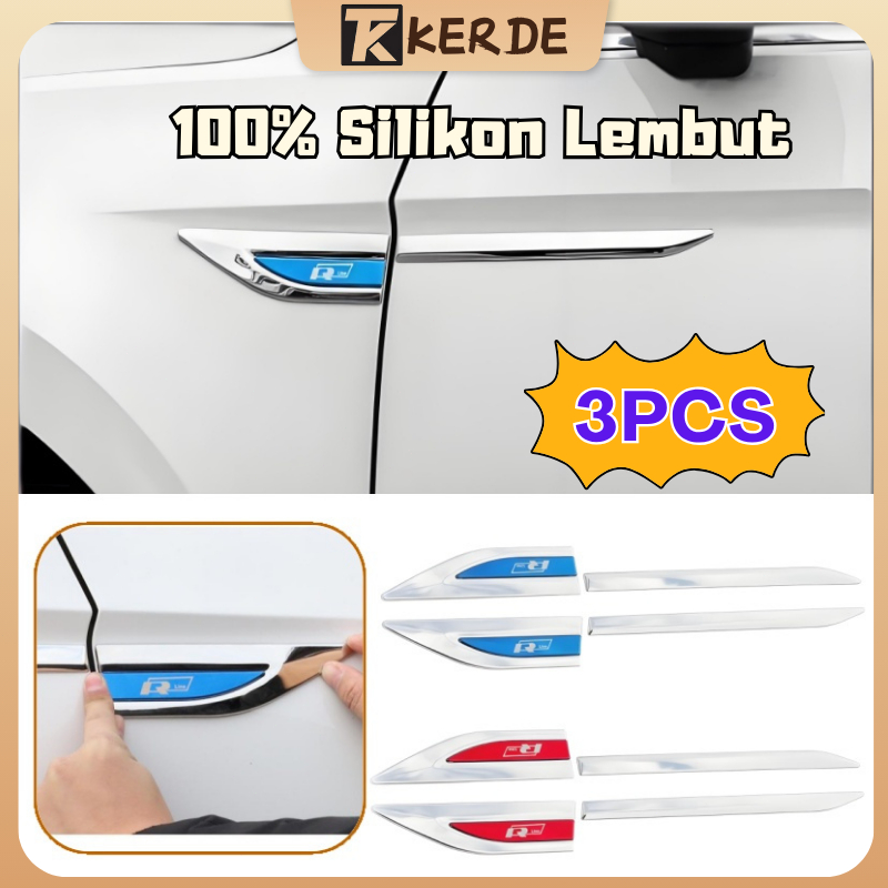 4Pcs/Set Stiker Emblem Sisi Lampu Daun Body Mobil Dekorasi Anti Lecet Gores Universal Aksesoris Mobi