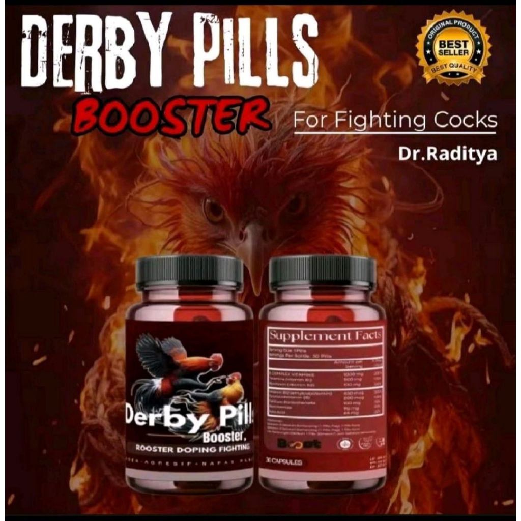 Derby PILLS Merah Doping Ayam Aduan Import Thailand Obat ayam