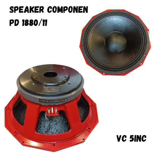 Speaker Componen PD 1880/11 Speaker 18inch coil 5"