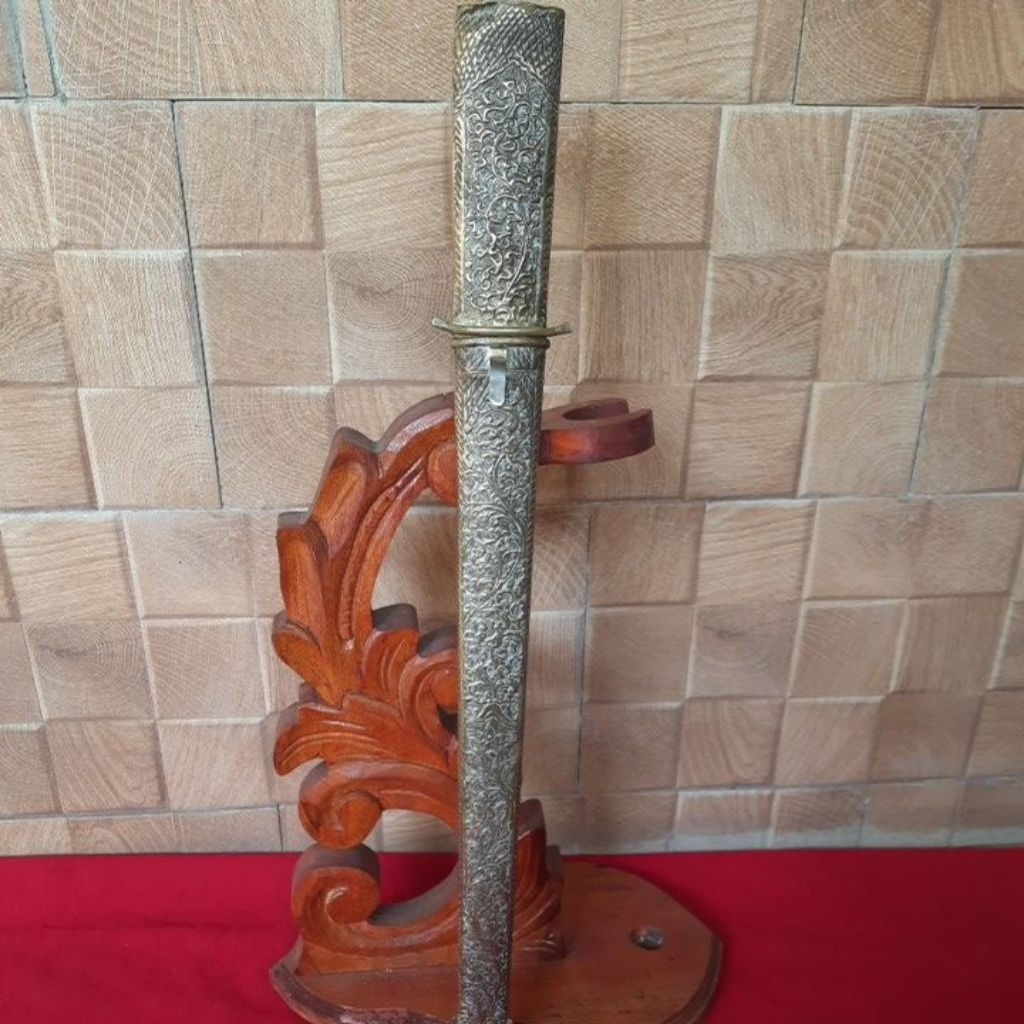 Tumbak Pusaka Sepuh Langka Pamor Miring Sekar Glagah/Kembang Tebu