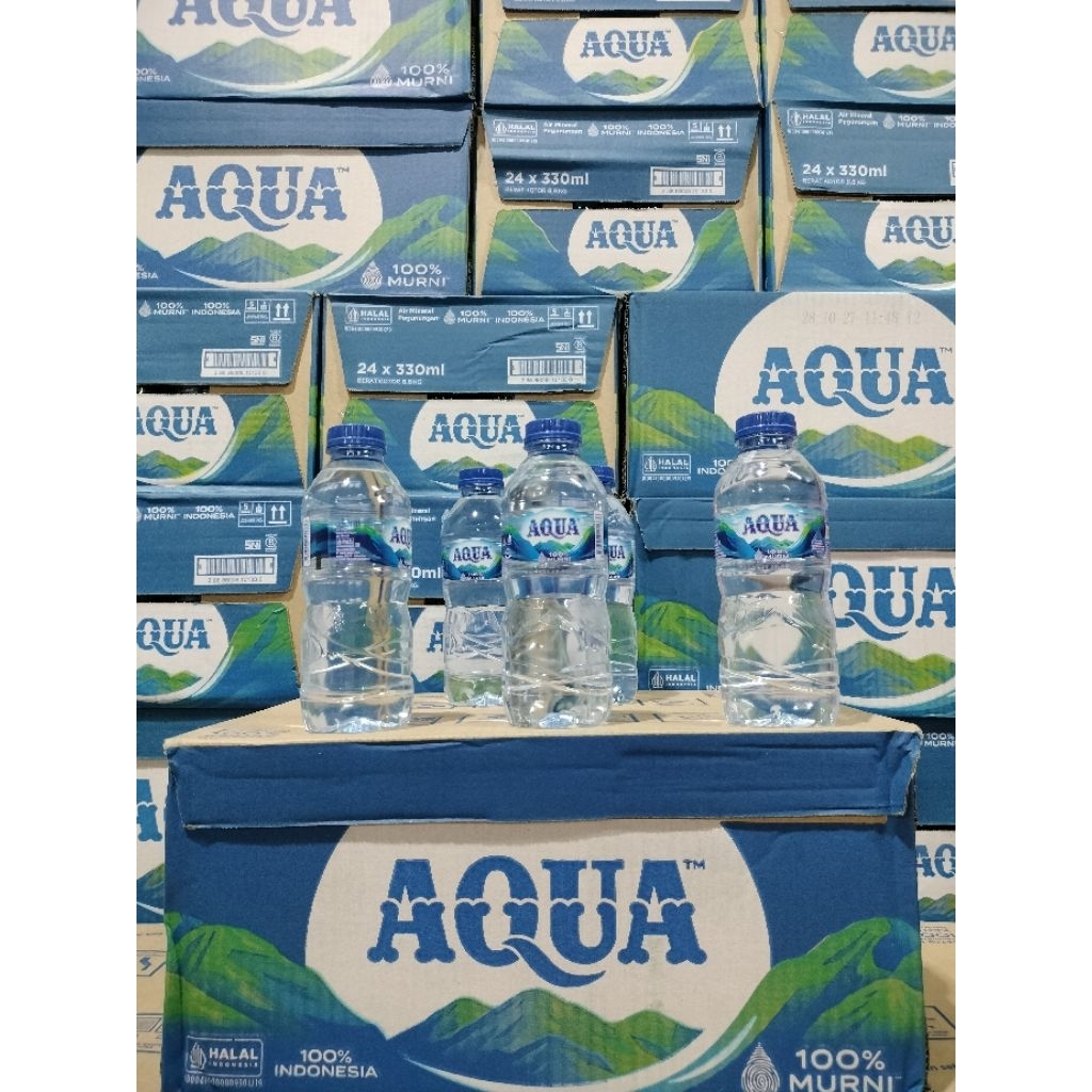 Aqua 330ml isi 24 botol, Aqua mini