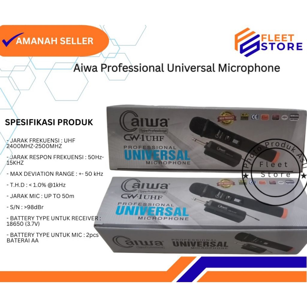 Aiwa Professionnal Universal Microphone