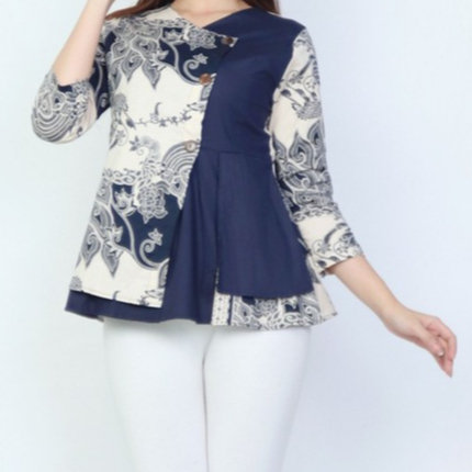 Atasan Batik Wanita Kerja  89184 Size XL