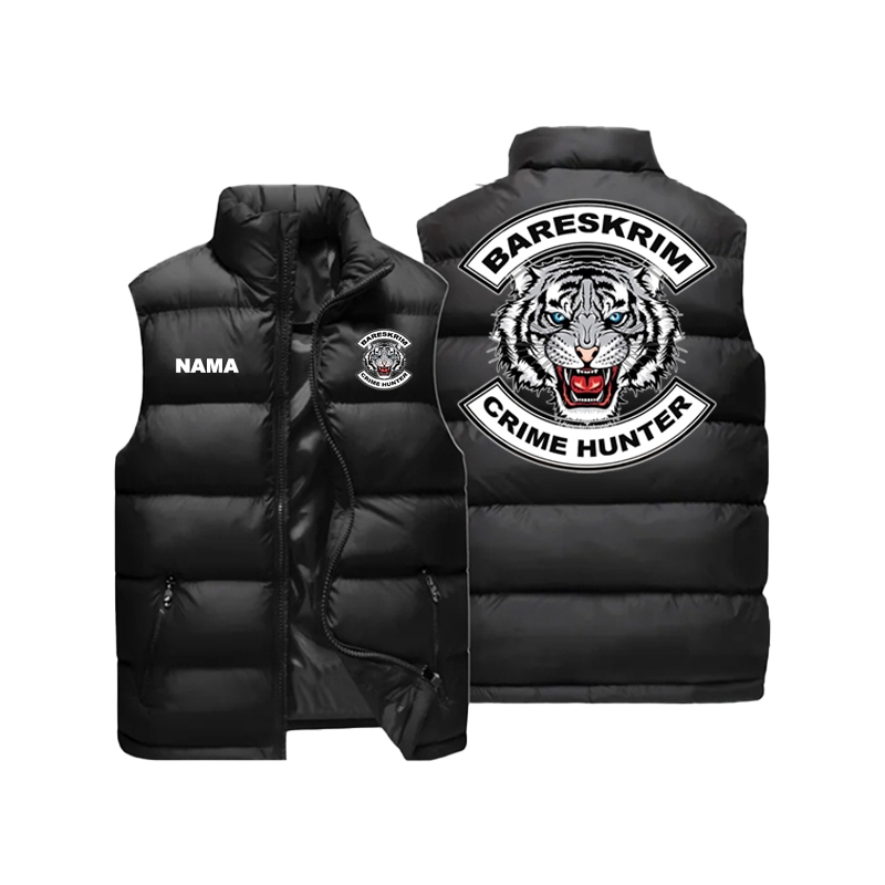 Jaket Rompi Vest Gelembung Pria Polisi Bareskrim Crime Hunter - Rompi Vest Motoran Tahan Angin