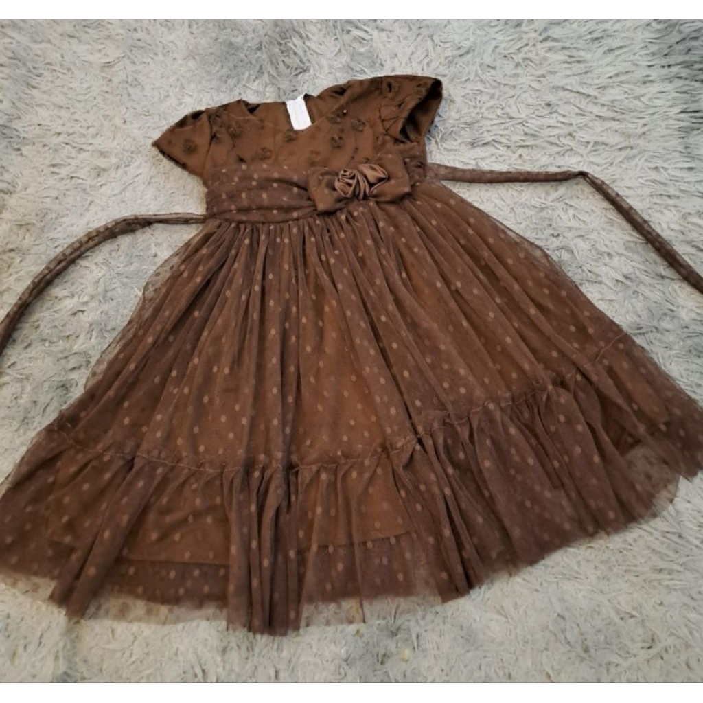 gaun pesta anak terbaru / gaun pesta anak 2026 / baju pesta anak tile Dot / dot TANGAN