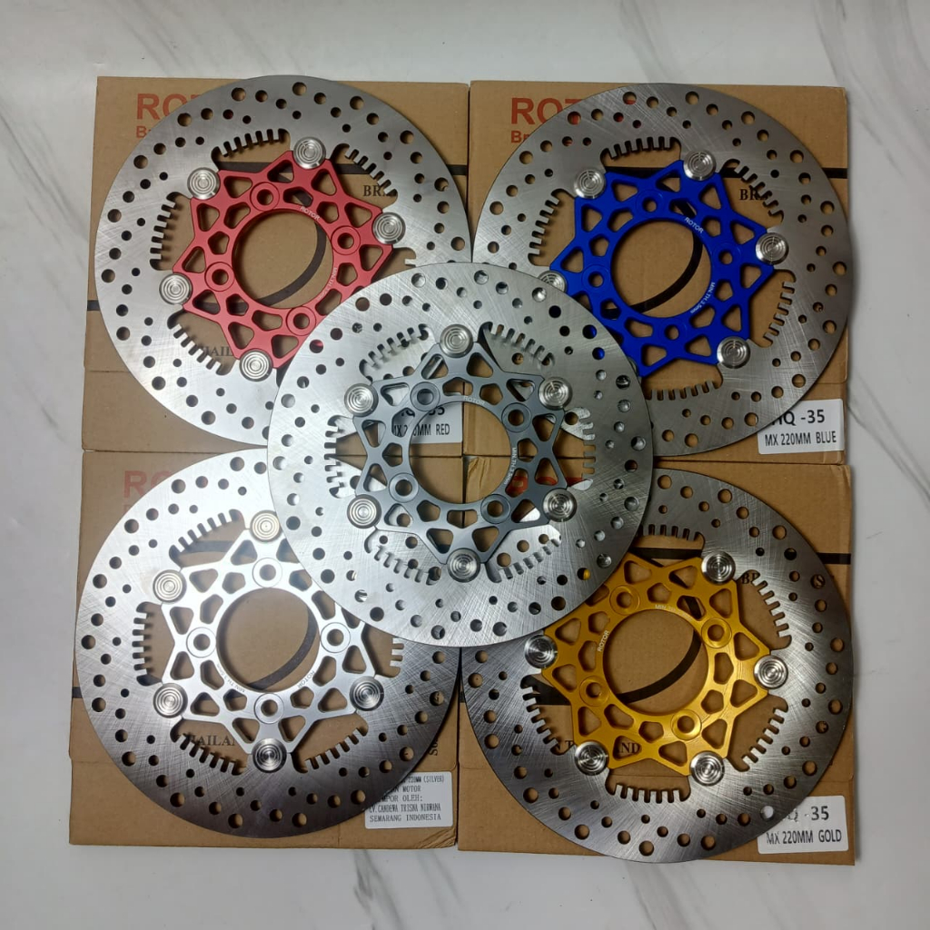 Piringan Cakram Rotor Floating CNC 4 Lubang Disc 220mm Cakram Depan 220mm Universal