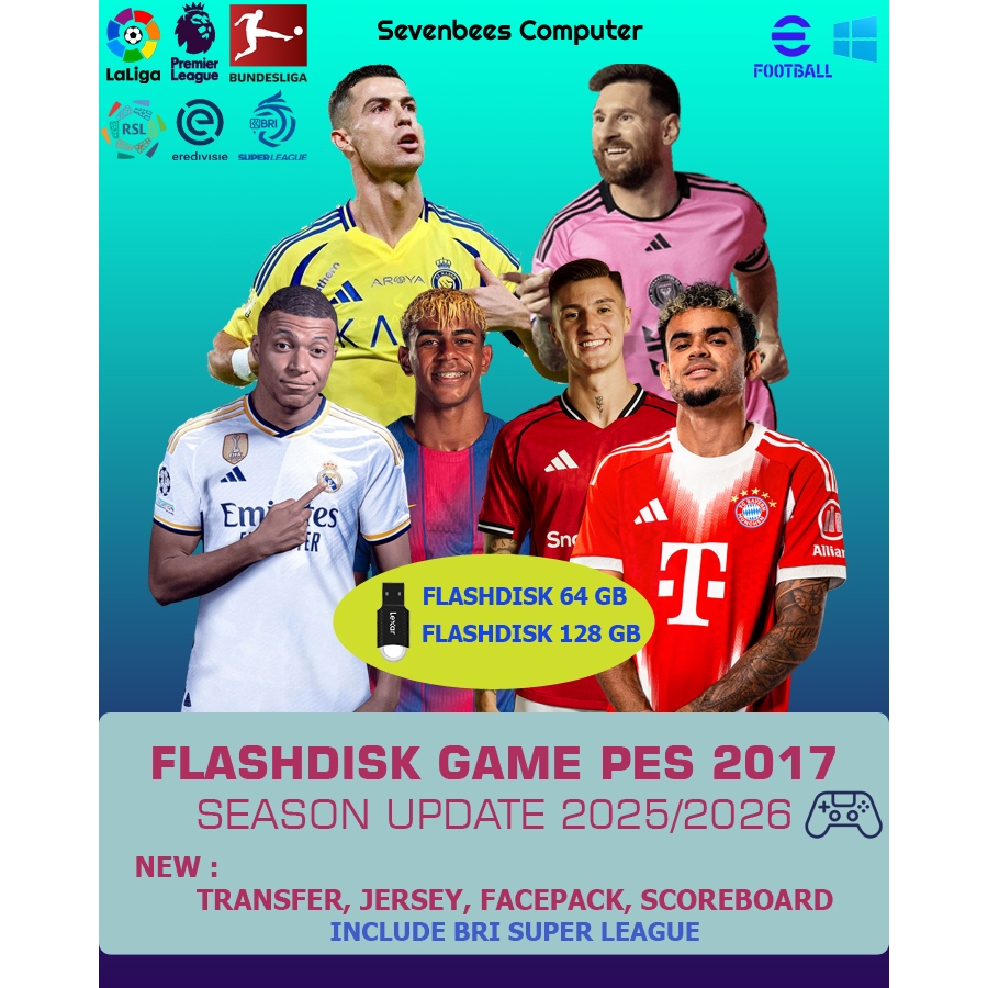 Hardisk Game PES 2017 Season Update 2026 / Ada LIGA BRI Super League